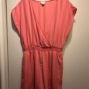 Harper Heritage pink striped romper - Medium